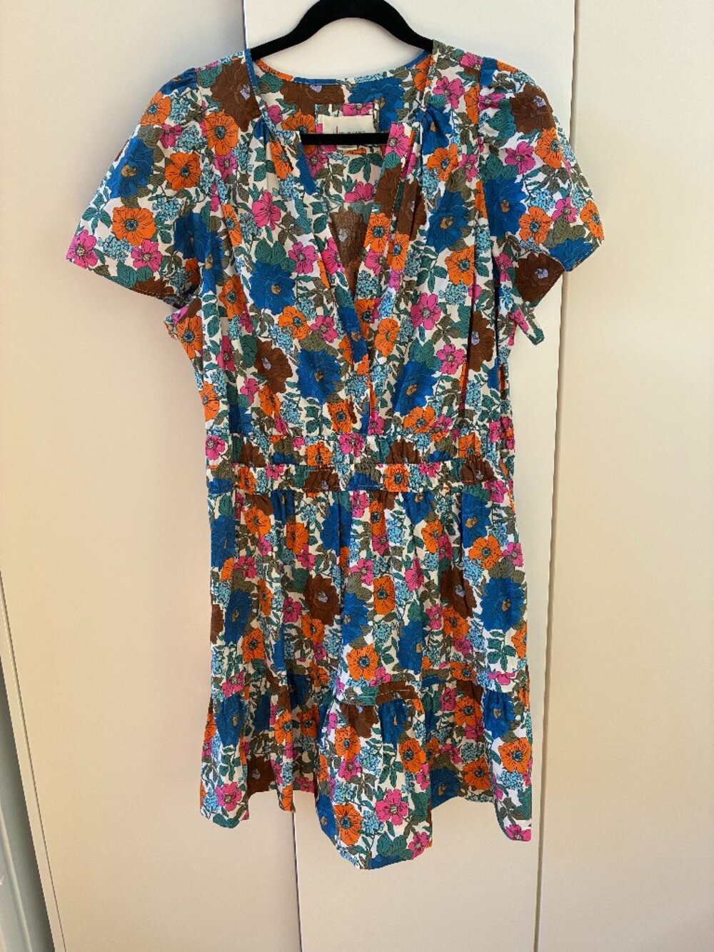 Like-New Floral Print Anthropologie Somerset 100% Cotton Mini Dress - Size XL